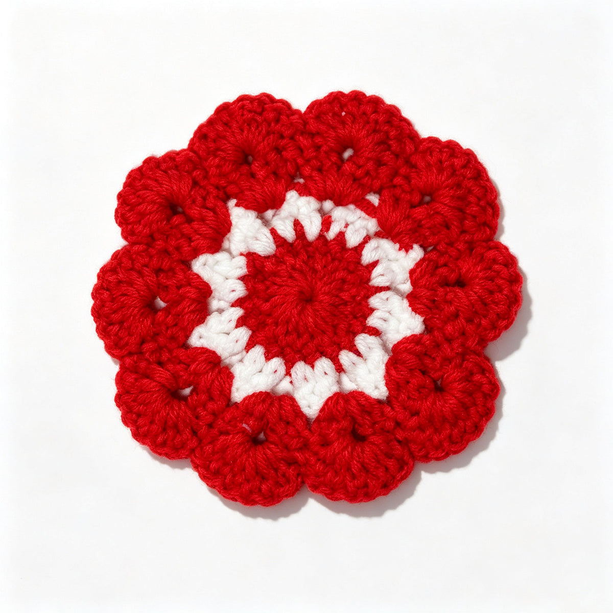 Handmade Crochet Coaster – Boho Floral Design