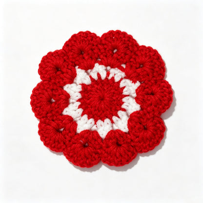Handmade Crochet Coaster – Boho Floral Design